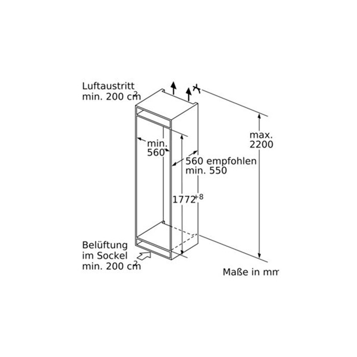 Siemens KI81RSDE0 iQ500, Einbau-Kühlschrank, 177.5 x 56 cm - StudioLine